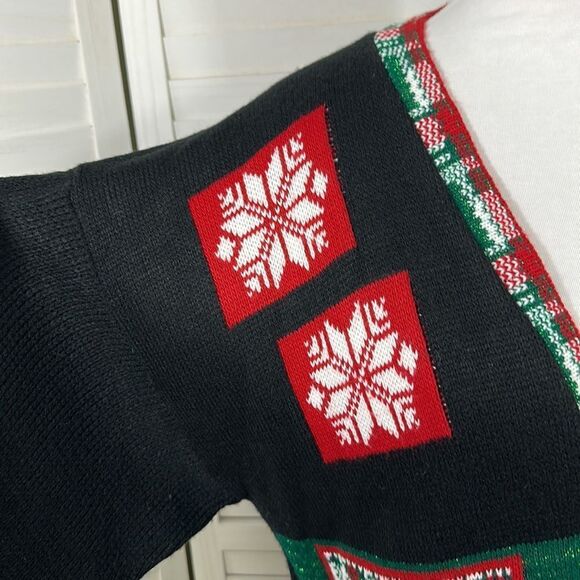 Christmas Sweater Cardigan Large Oversized Holiday Long - Picture 7 of 15